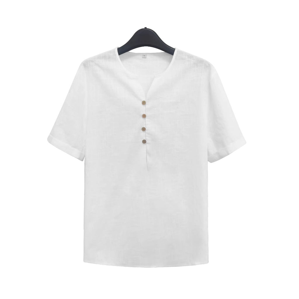 Men’s Lightweight White Short-Sleeve Top