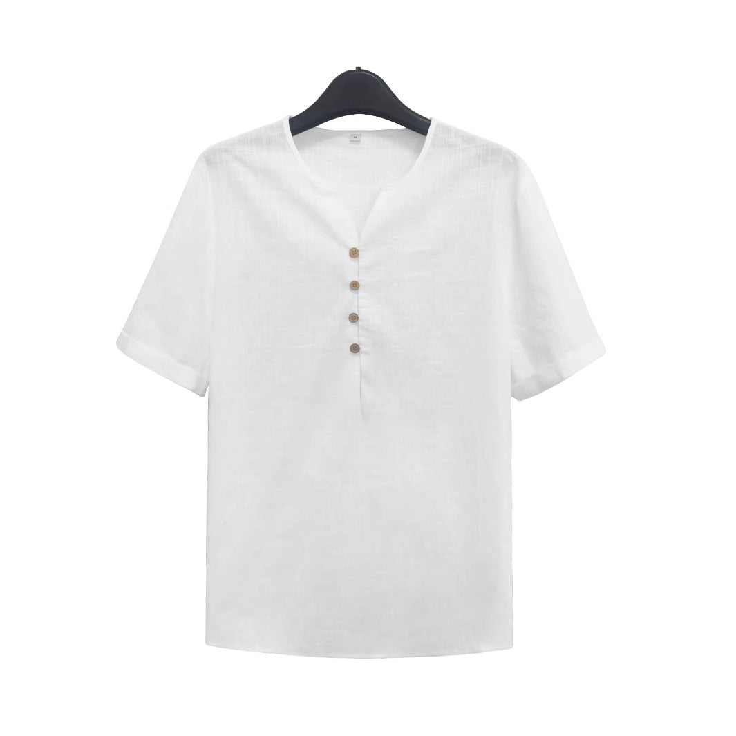 Men’s Lightweight White Short-Sleeve Top