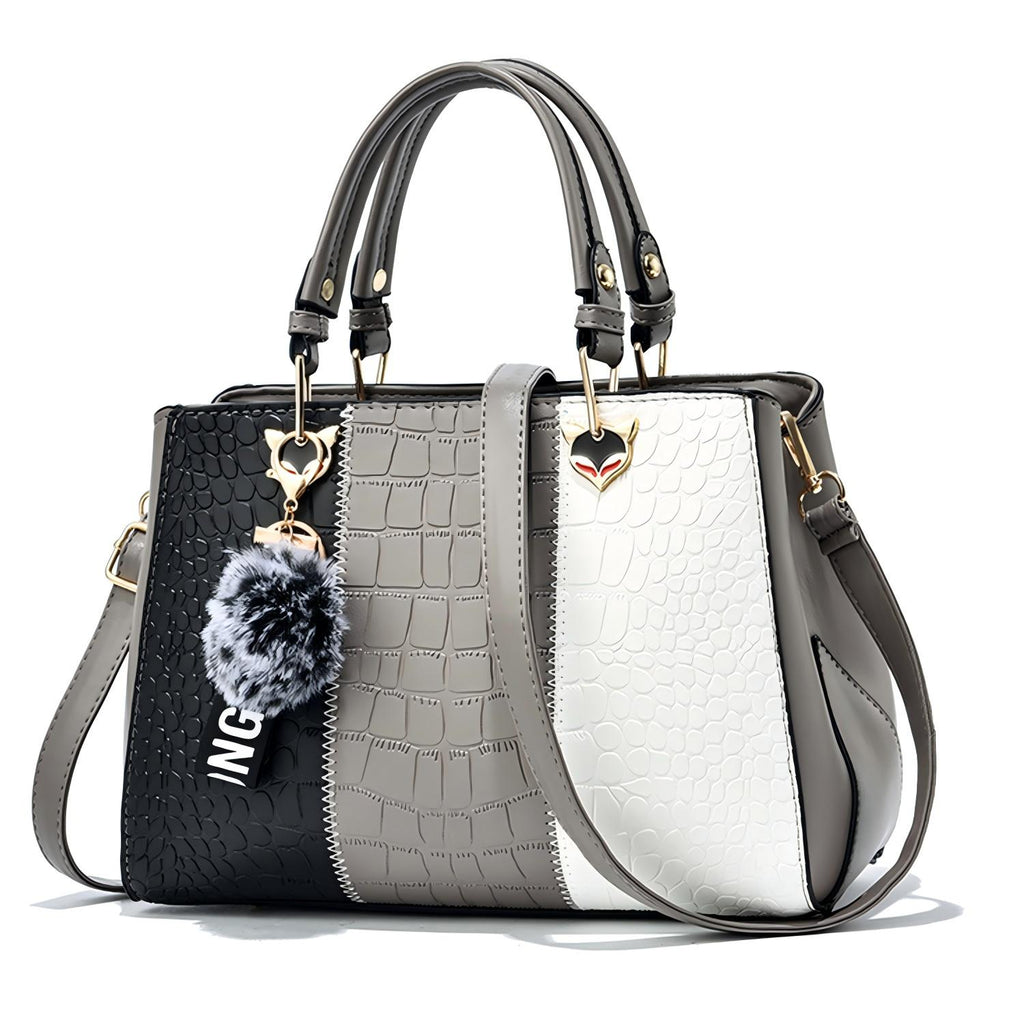 Elegant Wave-Design Shoulder Tote Bag for Women