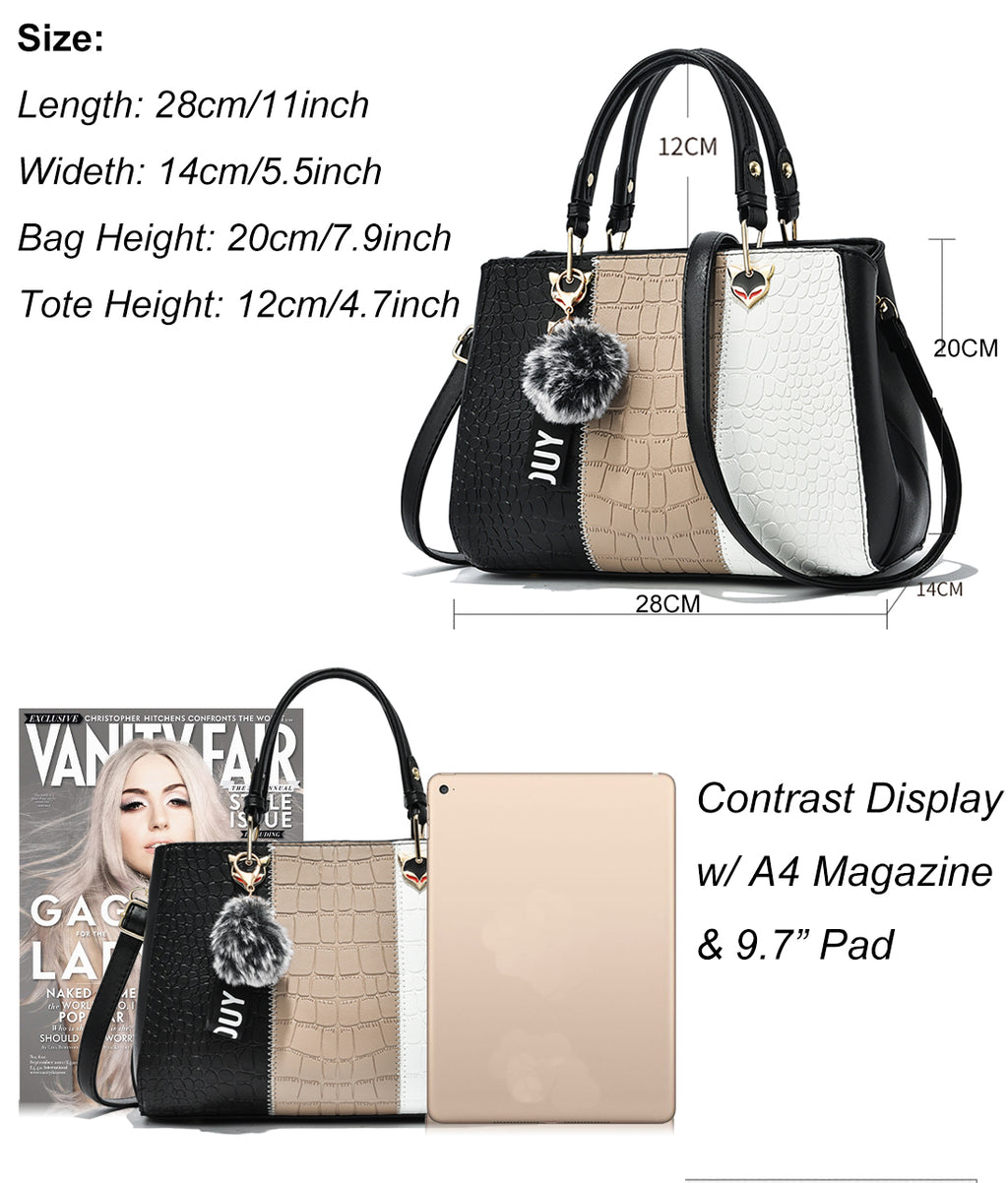 Elegant Wave-Design Shoulder Tote Bag for Women