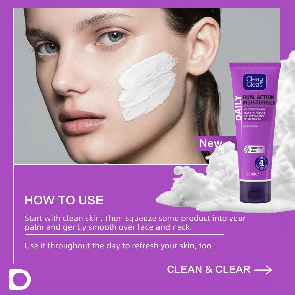 CLEAN & CLEAR Luxury Dual Action Moisturiser – 3-Pack