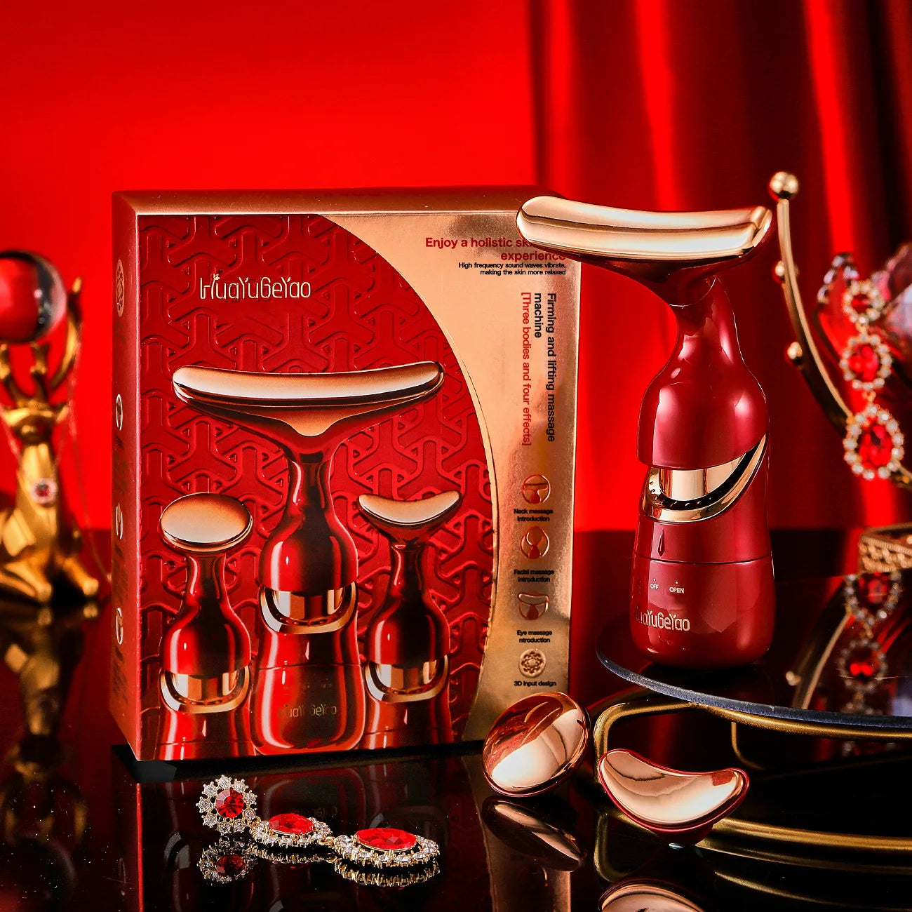 3-in-1 Luxury EMS Facial & Neck Lifting Device