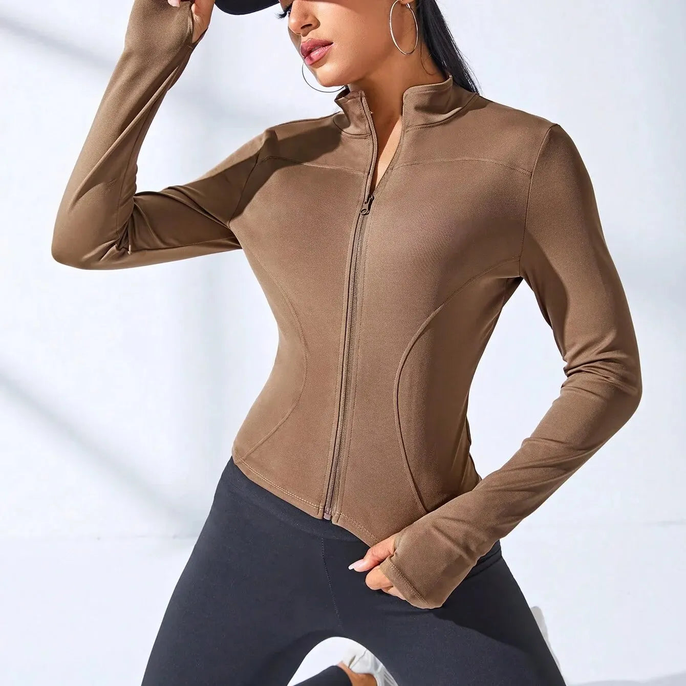 Slimming Body-Sculpt Zipper Jacket