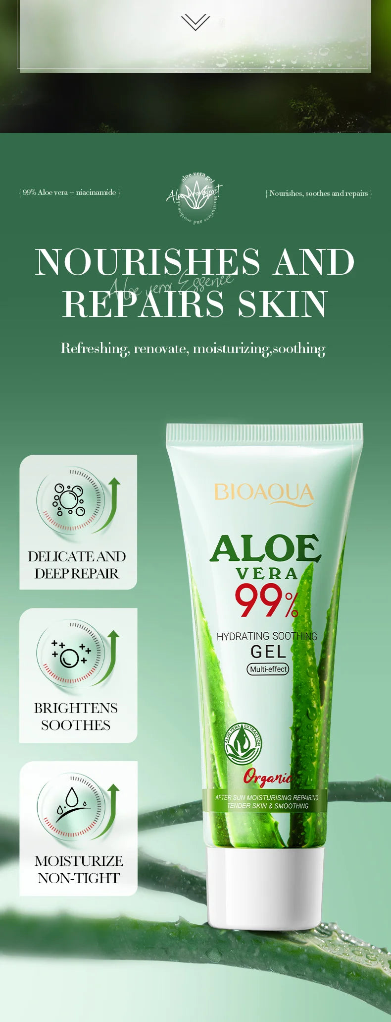 BIOAOUA Luxury Soothing Aloe Vera Gel