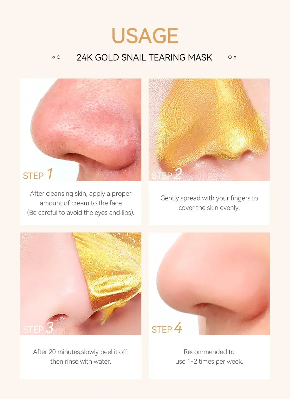 LAIKOU Máscara Facial Peel-Off 24K Gold Sakura