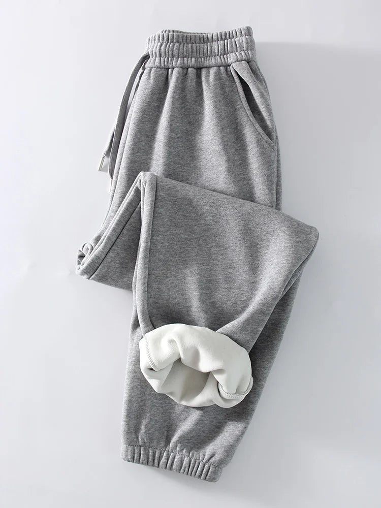 Women’s Luxury Thick Fleece Straight-Leg Sweatpants