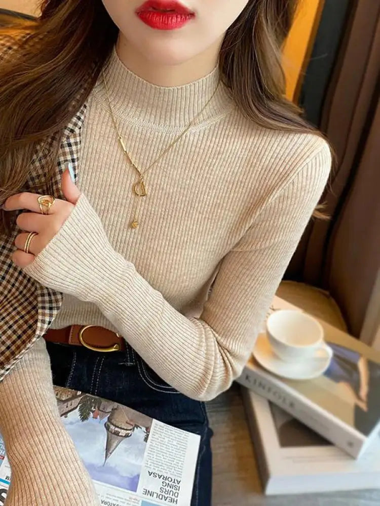 Autumn Winter Premium Mock Neck Sweater for Women