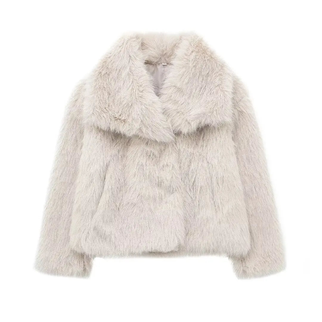 HH Women’s Luxury Cropped Faux Fur Jacket