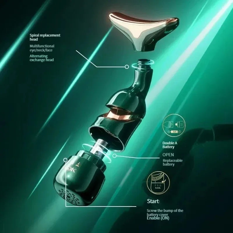 3-in-1 Luxury EMS Facial & Neck Lifting Device