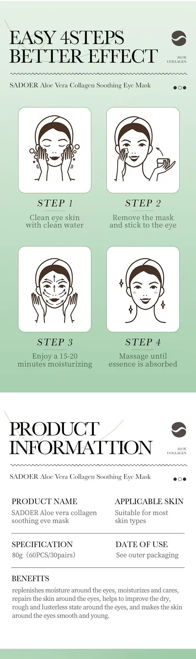 Aloe Vera Collagen Eye Mask