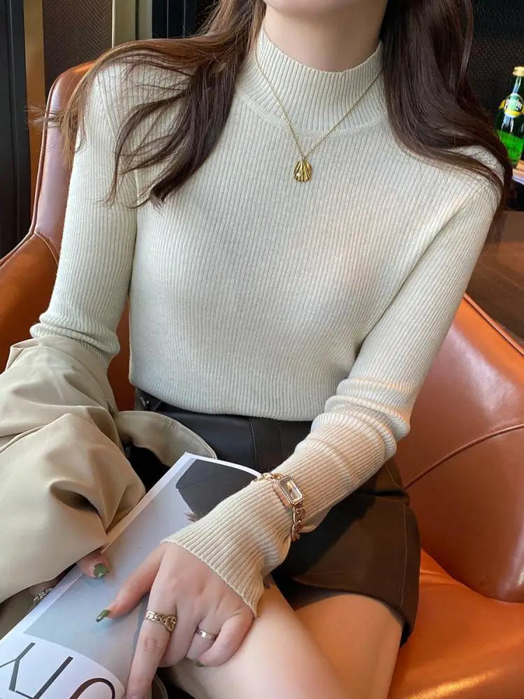 Autumn Winter Premium Mock Neck Sweater for Women