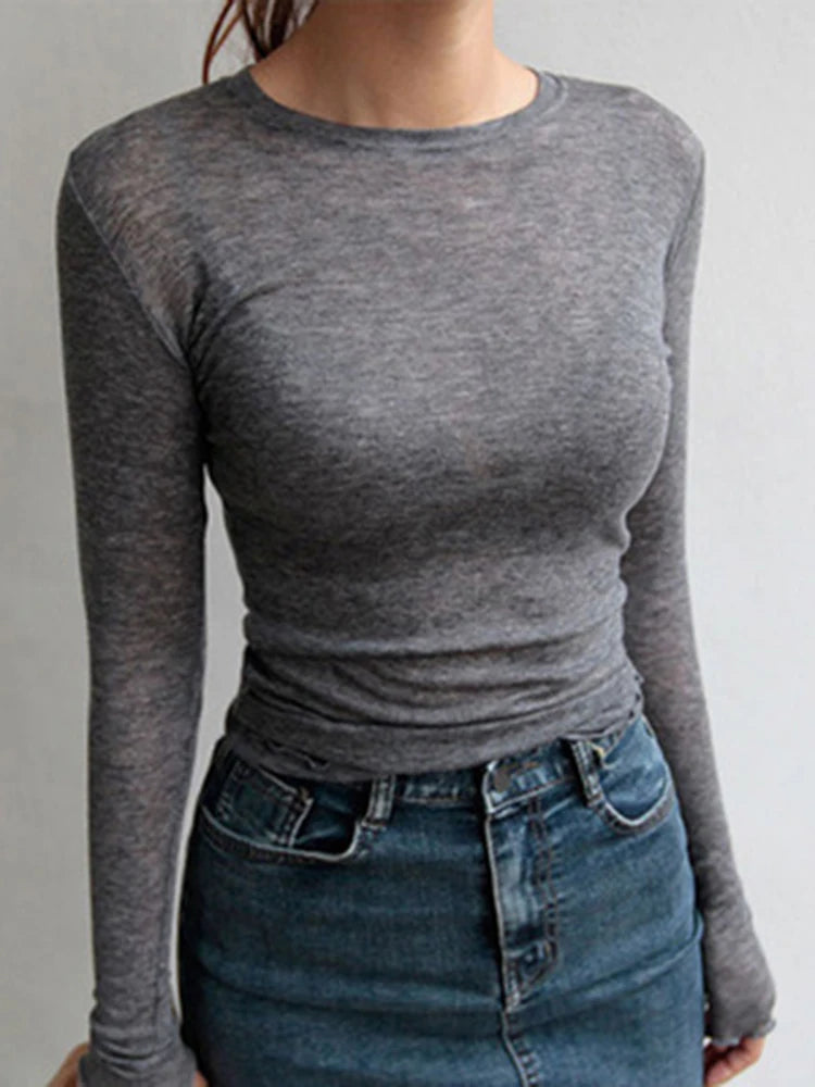 Women’s Lightweight Sheer Long Sleeve T-Shirt
