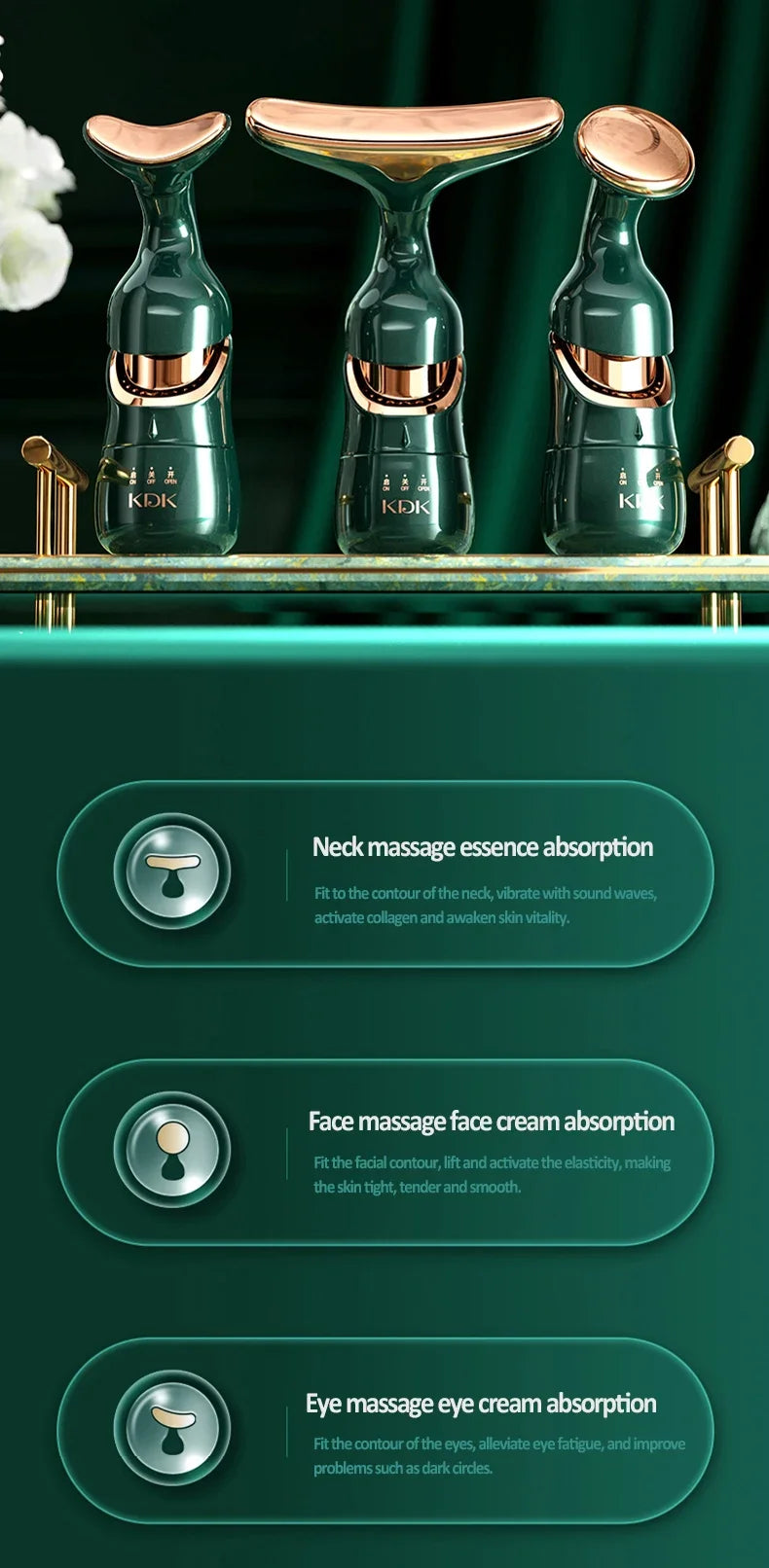 3-in-1 Luxury EMS Facial & Neck Lifting Device