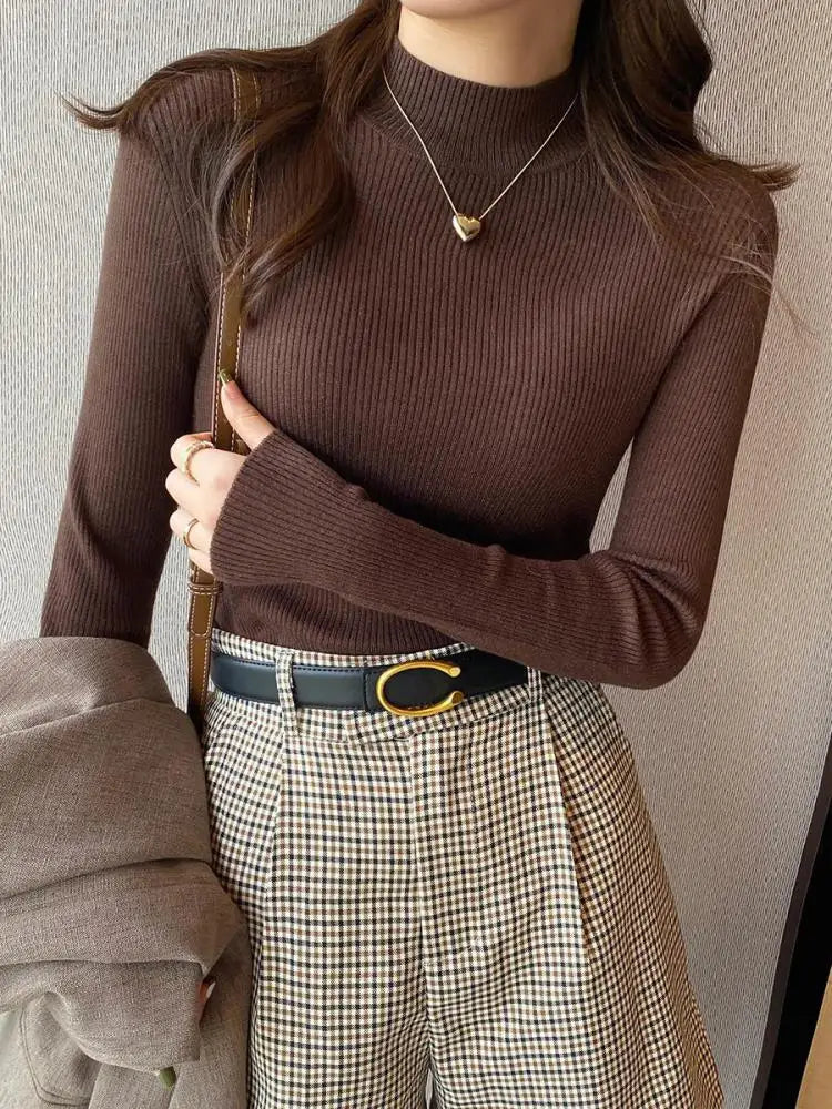 Autumn Winter Premium Mock Neck Sweater for Women