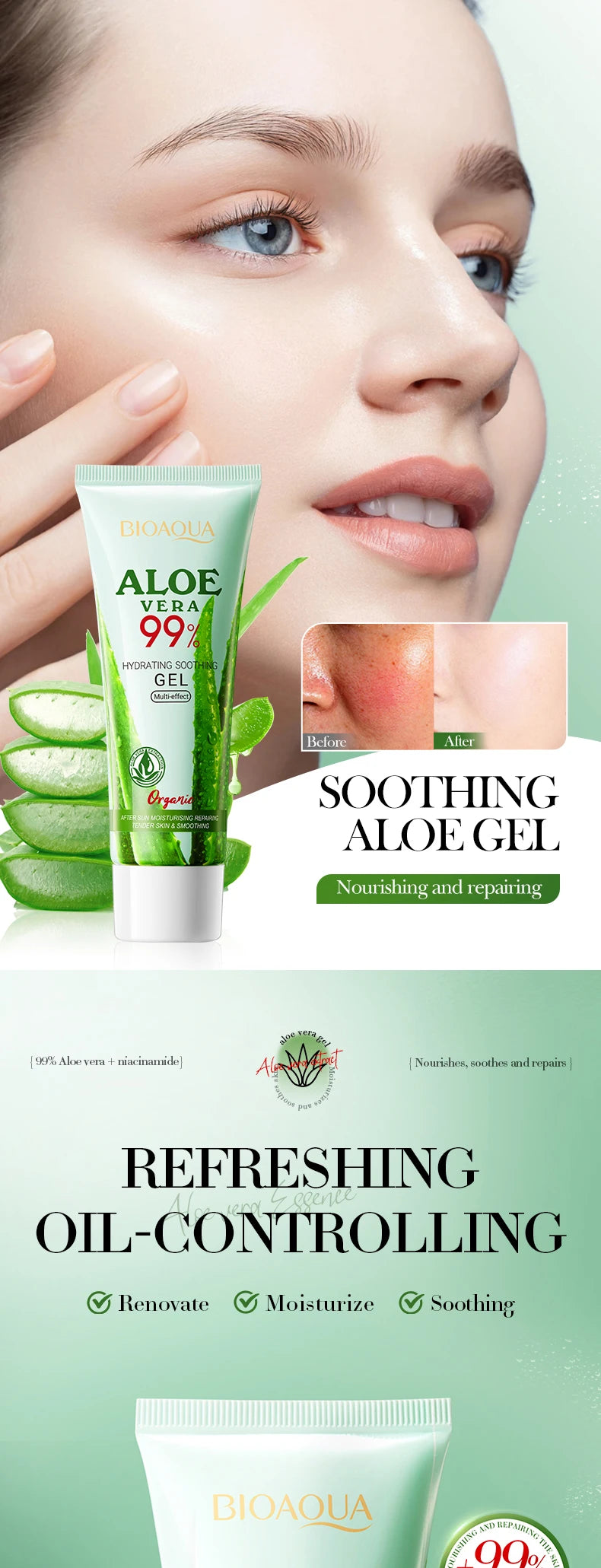 BIOAOUA Luxury Soothing Aloe Vera Gel