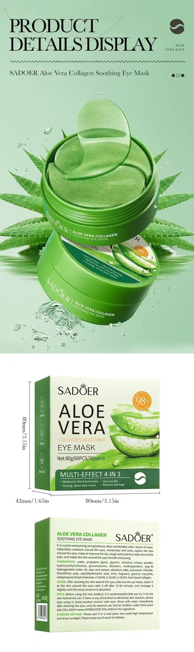 Aloe Vera Collagen Eye Mask