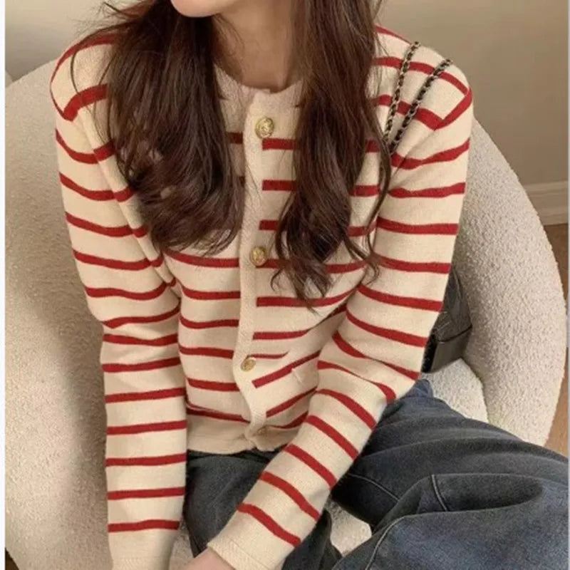 Women’s Premium Stripe Knitted Cardigan