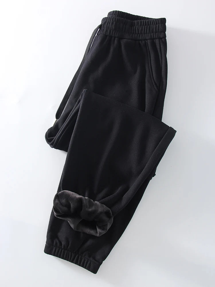 Women’s Luxury Thick Fleece Straight-Leg Sweatpants