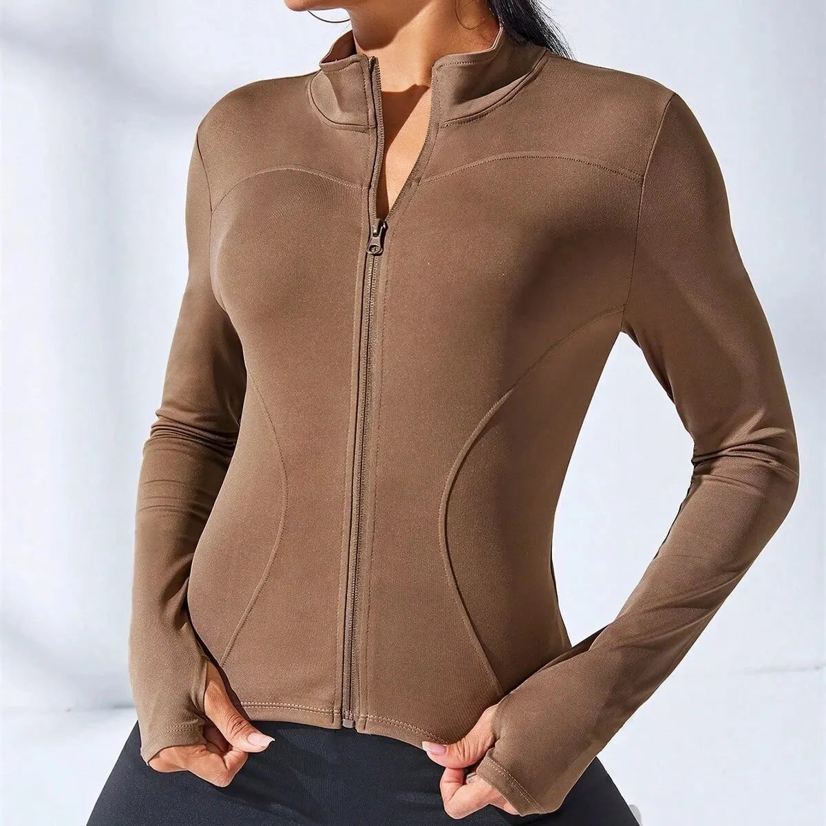 Slimming Body-Sculpt Zipper Jacket