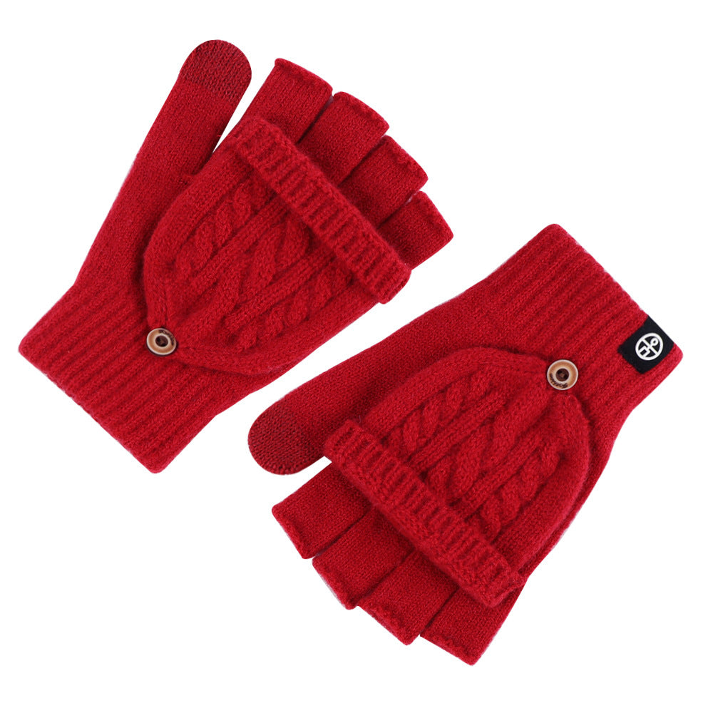 Flip-Up Dual-Use Thermal Gloves for Women