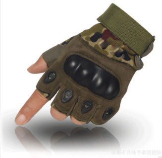 Men’s Tactical Fingerless Gloves with Non-Slip Grip
