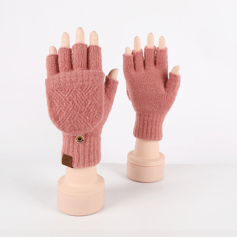 Flip-Up Dual-Use Thermal Gloves for Women