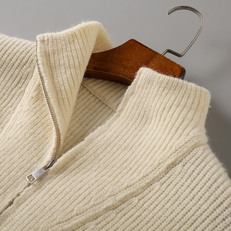 Soft Knit Half-Zip Sweater for Men