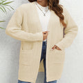 Womens Knitted Long Cable Knit Sweater Coat