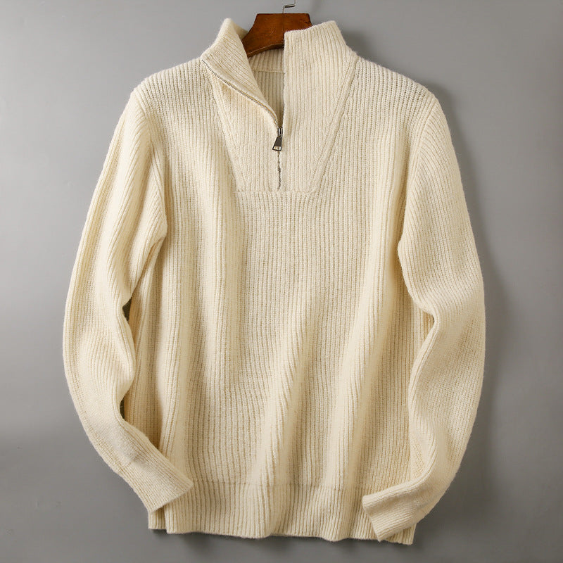 Soft Knit Half-Zip Sweater for Men