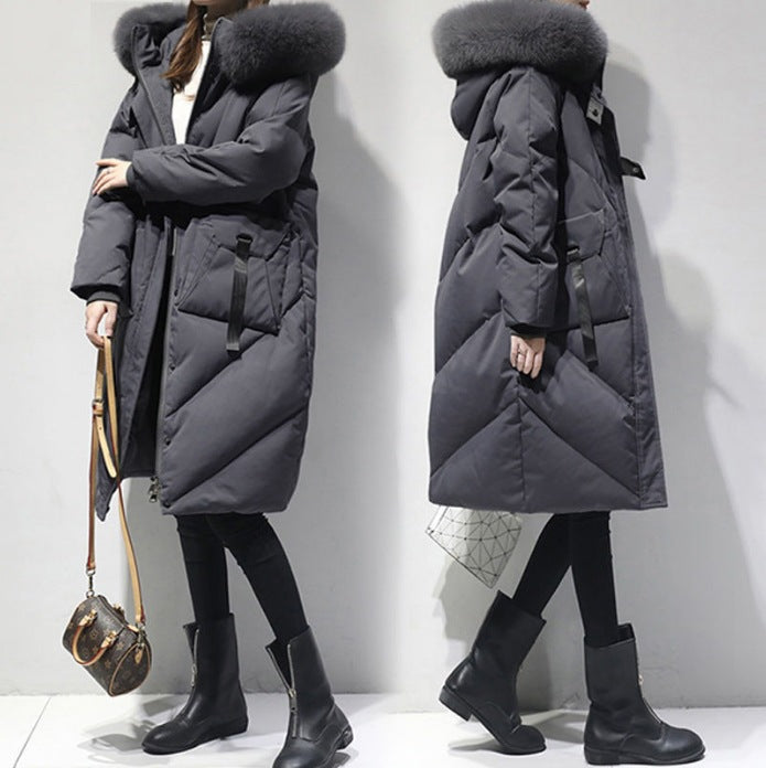 Winter Cotton-Padded Coat for Curvy Women