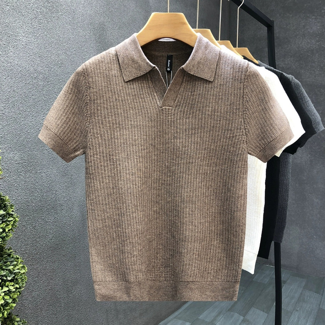 Lightweight Knit Summer Polo Shirt for Men