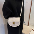 French-Style Saddle Shoulder Bag for Women
