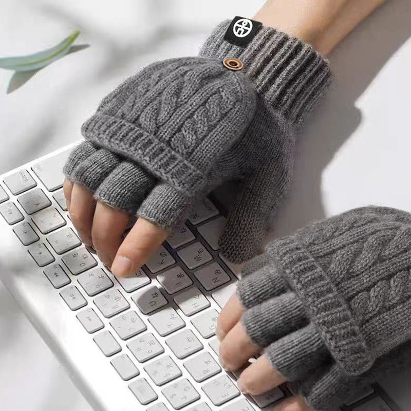 Flip-Up Dual-Use Thermal Gloves for Women