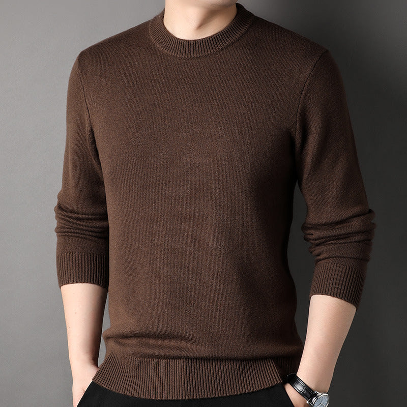 Half-Neck Chunky Knit Sweater for Men