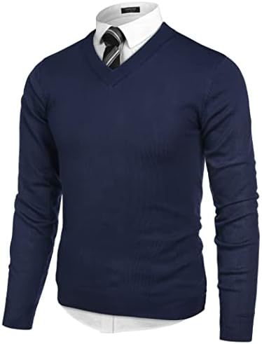V-Neck Knit Sweater for Men