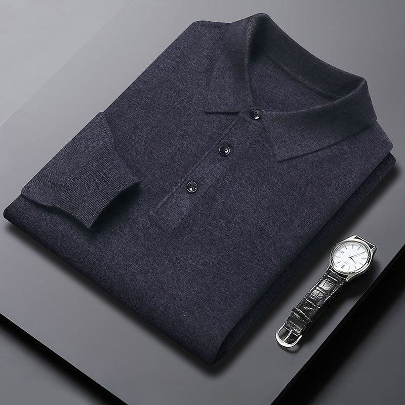 New Winter Mens Polo-Neck Knitted Sweater