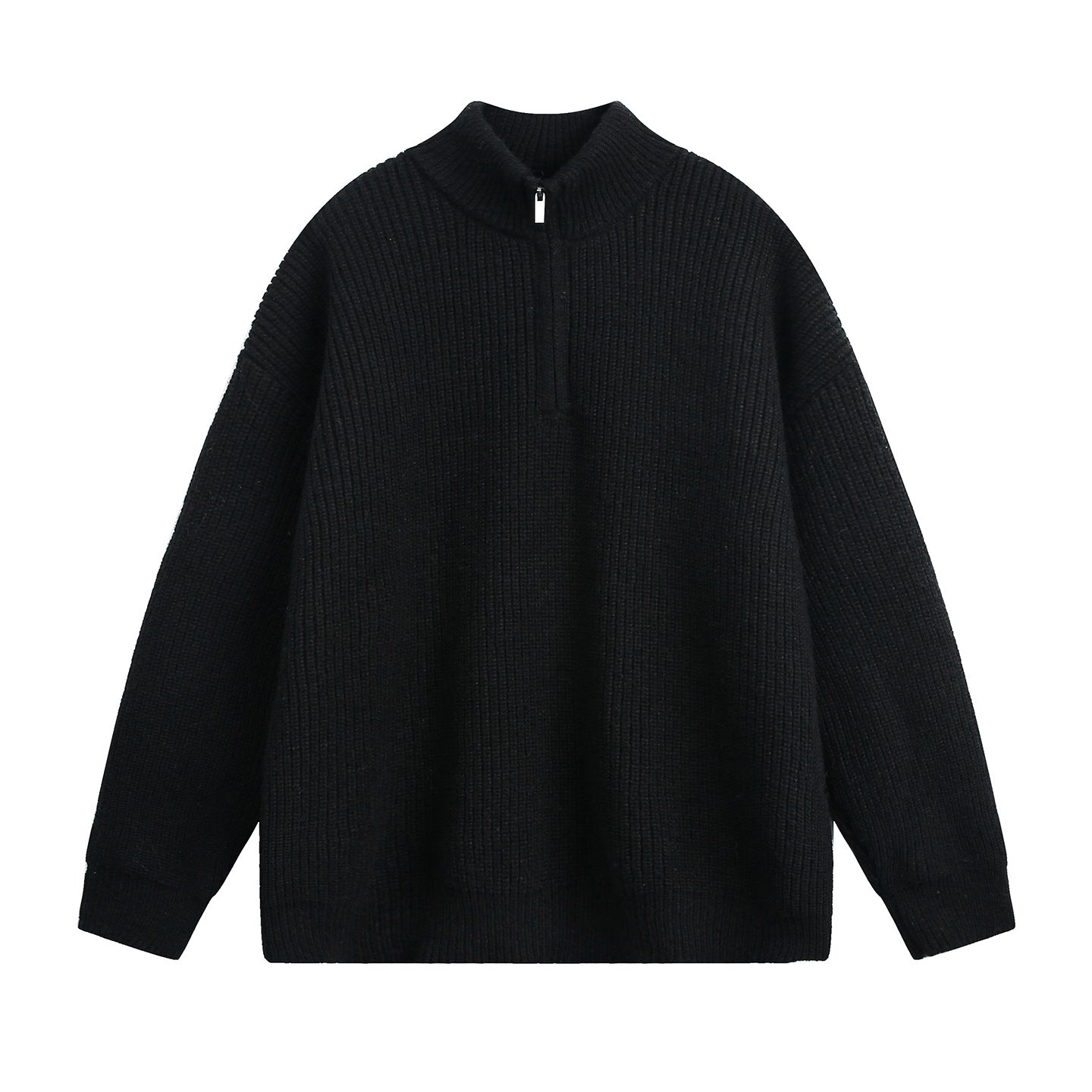 Half-Neck Zip-Up Turtleneck Sweater for Men