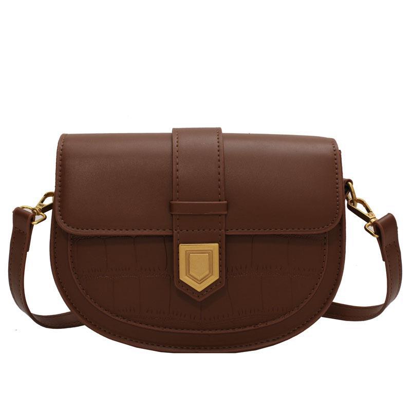 French-Style Saddle Shoulder Bag for Women