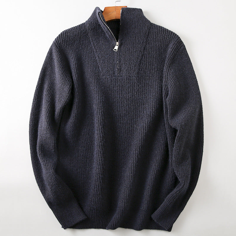 Soft Knit Half-Zip Sweater for Men