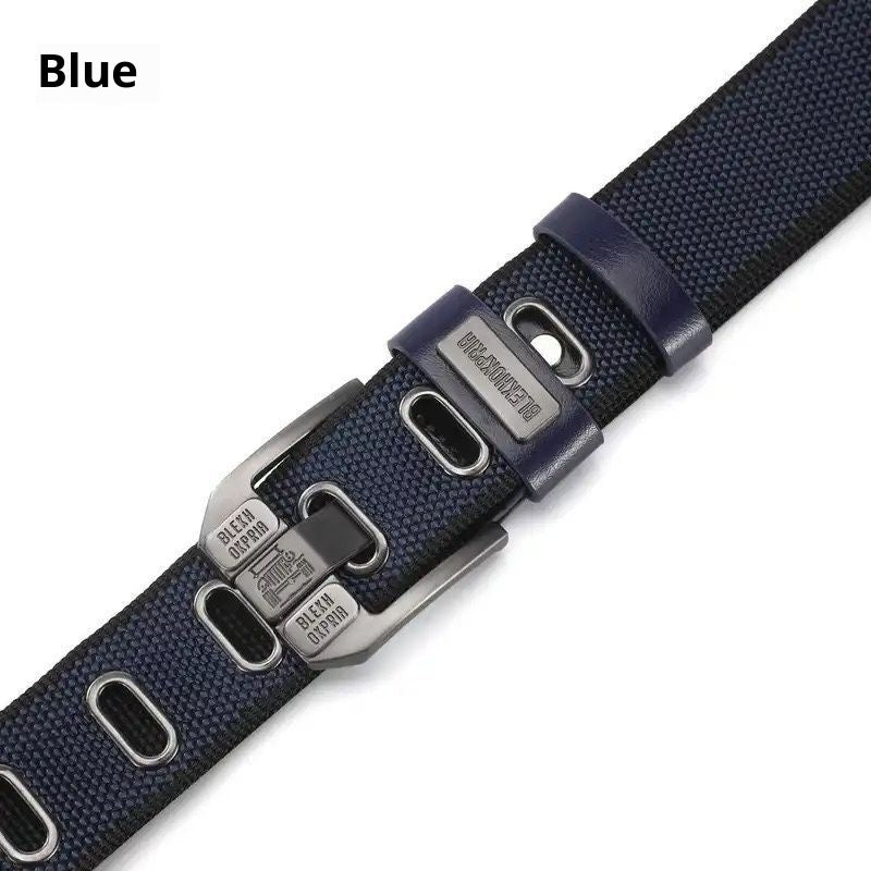 Men’s Reversible Canvas Belt with Alloy Pin Buckle