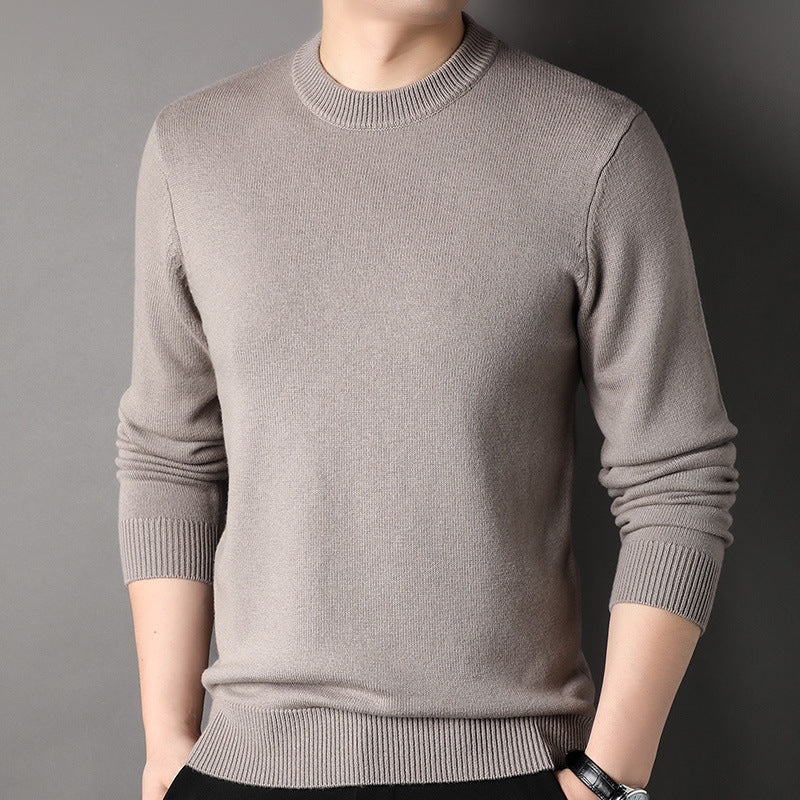 Half-Neck Chunky Knit Sweater for Men