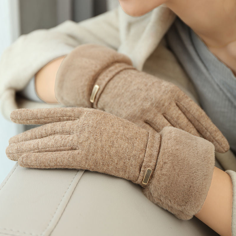 Women’s Cashmere Winter Gloves with Thermal Velvet Lining