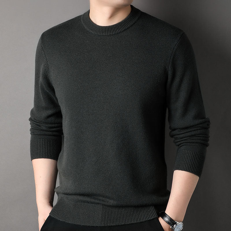 Half-Neck Chunky Knit Sweater for Men