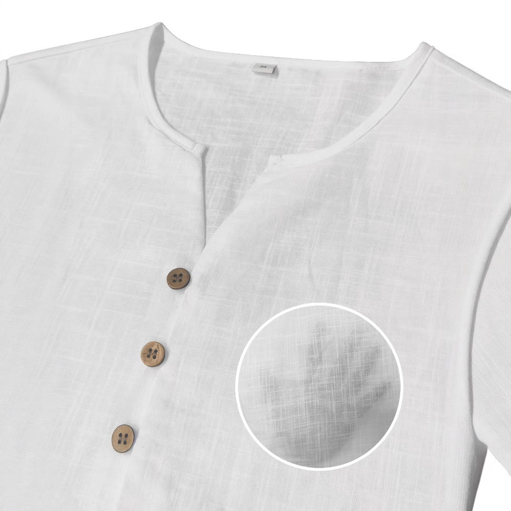 Men’s Lightweight White Short-Sleeve Top