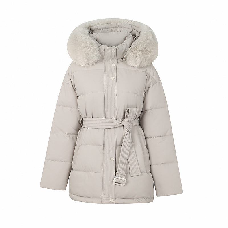 Waist-Cinching Cotton Coat