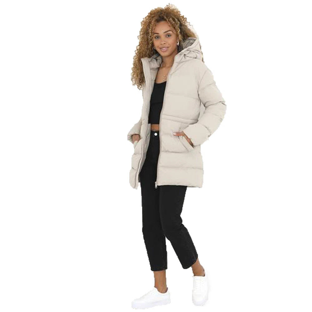 Thick Hooded Long Winter Cotton Coat for Women