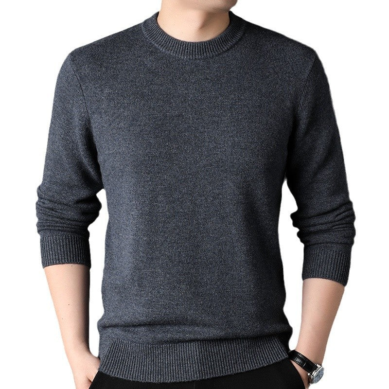 Half-Neck Chunky Knit Sweater for Men