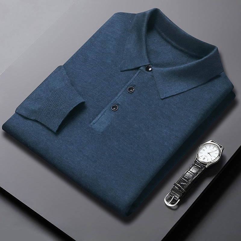 New Winter Mens Polo-Neck Knitted Sweater