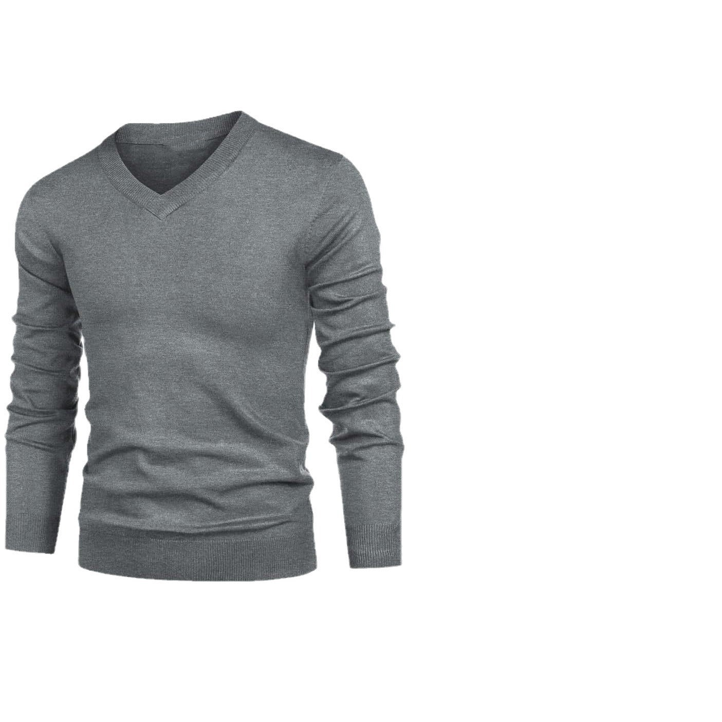 V-Neck Knit Sweater for Men