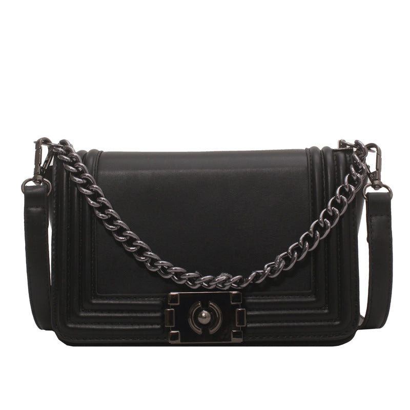 Contrast-Color Small Square Bag for Women